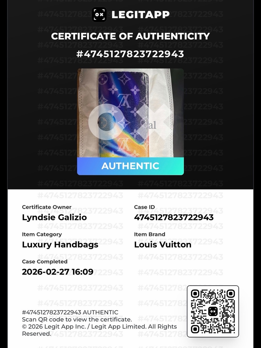 Louis Vuitton Multicolor Monogram Wallet - Very Rare Good Condition with COA - Picture 8 of 8